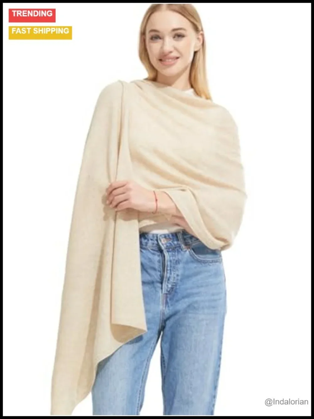 Luxury Cashmere Blend Shawl Wrap for Women, Oversized Pashmina Scarf, Travel